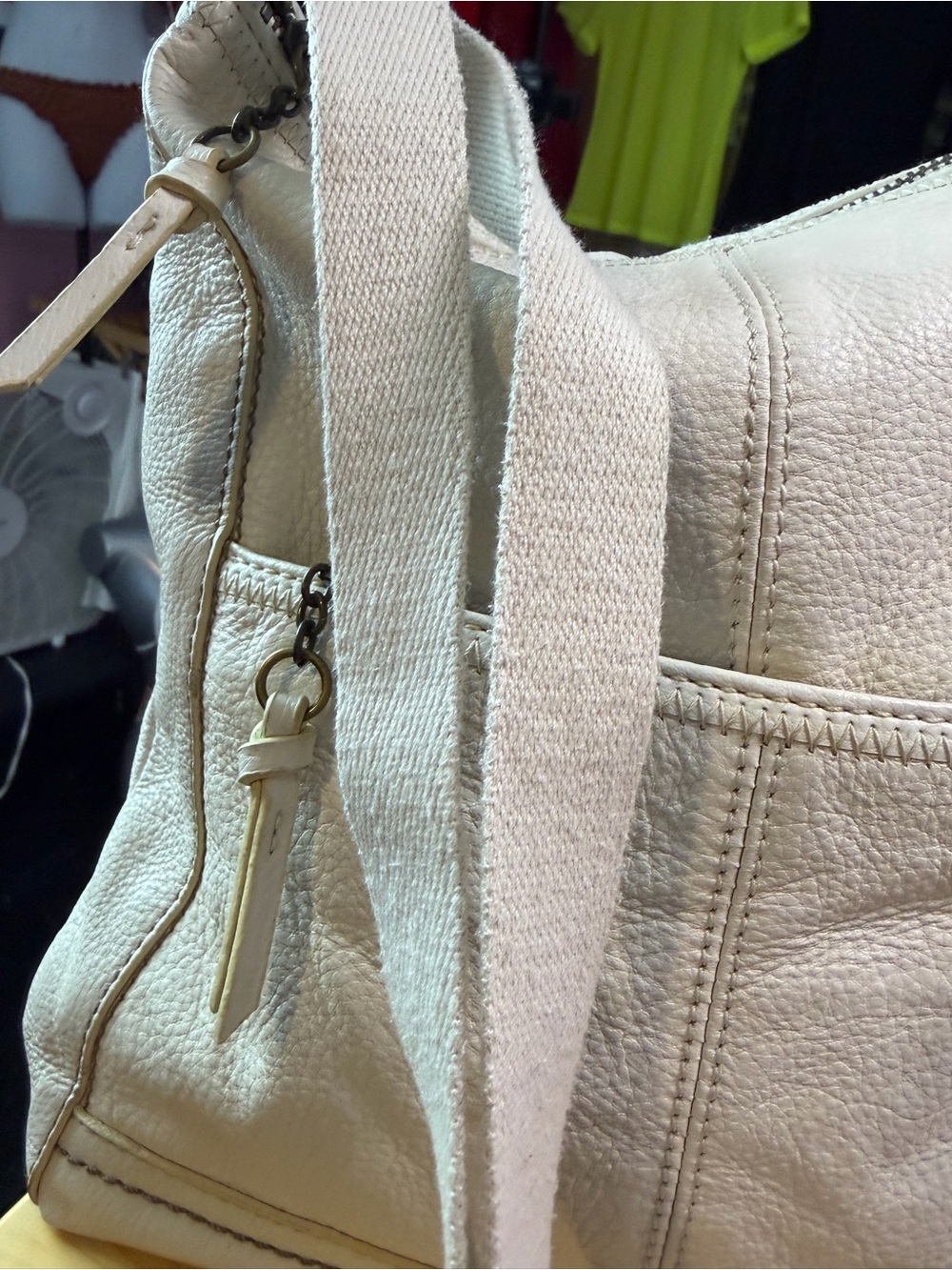 The Sak Cream Crossbody Bag – Soft Leather Everyday Sling - Picture 4 of 16
